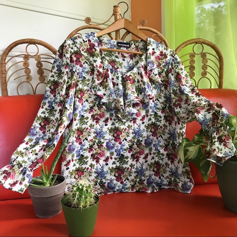 Floaty Floral Vintage Blouse